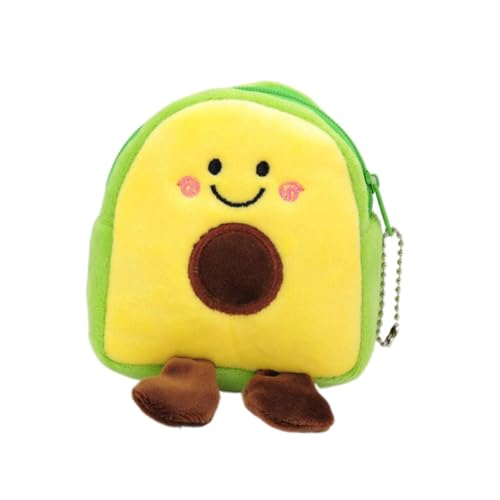 Gatuida 2 Stück Avocado Münzgeldbörse Cartoon Mini Geldbeutel Damen mit Reißverschluss für Kleingeld Lippenstift Schlüssel Organizer Niedliche Fruchtform Tasche von Gatuida