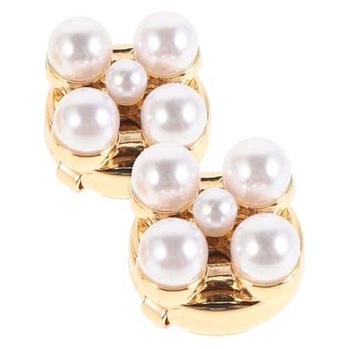 Gatuida Blumen Manschettenknöpfe für Damen 2 Stück Kunstperlen Accessoires für Formelle Hemden Hochzeits und Festtagsmode von Gatuida