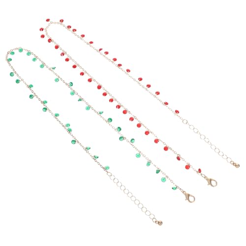 Gatuida 2 Stück Boho-Perlenhalskette mit Kristall-Halsband, Perlen-Halskette, Sommer-Strand-Stil, Schmuck für Freizeitkleidung, Party-Schmuckzubehör von Gatuida