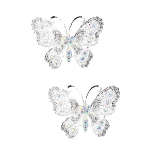Gatuida 2 Stück Brosche mit Glitzer Schmetterlingen Hochzeits Anstecker für Kleidung Dekoration und Brautstrauß Eleganter Schmuck für Frauen für an Freundin und Familie von Gatuida