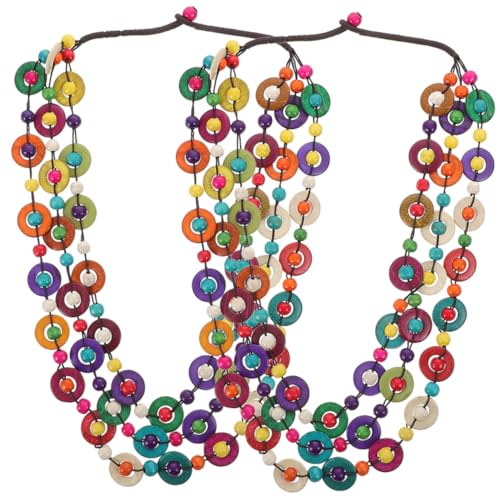 Gatuida 2 Stück Bunte Boho Halskette Ethnische Kokosnuss Perlenkette Mehrreihige Damenkette Vintage Schmuck für Strandpartys Hochzeiten und Besondere Anlässe Gatuida 2 Stück Bunte Boho Halskette Ethnische Kokosnuss Perlenkette Mehrreihige Damenkette Vintage Schmuck für Strandpartys Hochzeiten und Besondere Anlässe von Gatuida