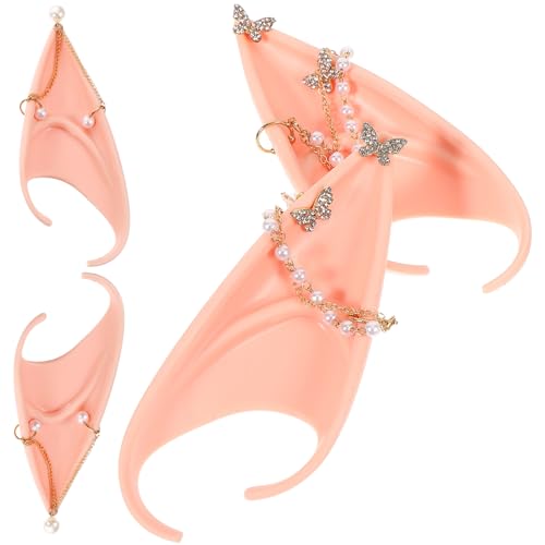 Gatuida 2 Stück Cosplay Elfenohren mit Perlenkette Leichte und Stilvolle Kostüm Accessoires für Karneval Halloween und Partys für Fotoshootings und Besondere Anlässe Gatuida 2 Stück Cosplay Elfenohren mit Perlenkette Leichte und Stilvolle Kostüm Accessoires für Karneval Halloween und Partys für Fotoshootings und Besondere Anlässe von Gatuida