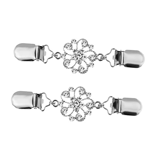 Gatuida 2 Stück Damen Cardigan Broschen Clips Blumen Design Kleidung Klammern für Schals Blusen und Westen Stilvolle und Praktische Verschlüsse für von Gatuida