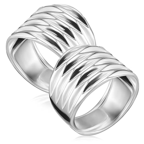 Gatuida 2 Stück Damen Ringe Verstellbar Metall Daumenringe Minimalistisch Boho Stil Schmuck für Teen Mädchen und Frauen Alltag Party Schmuck von Gatuida