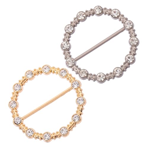 Gatuida 2 Stück Damen Schal Clip Ring Metallische Dekorative Schnalle für Kleidung für Schals Shirts und Accessoires und Stilvolle Clips für Hochzeiten Partys und Alltag Gatuida 2 Stück Damen Schal Clip Ring Metallische Dekorative Schnalle für Kleidung für Schals Shirts und Accessoires und Stilvolle Clips für Hochzeiten Partys und Alltag von Gatuida