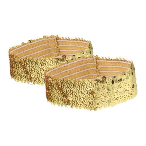 Gatuida 2 Stück Damen Sport Stirnband mit Glänzenden Pailletten Elastisches Rutschfestes Haarband für Yoga Laufen und Fitness Atmungsaktiv und Leichter Komfort Modisch und Vielseitig von Gatuida