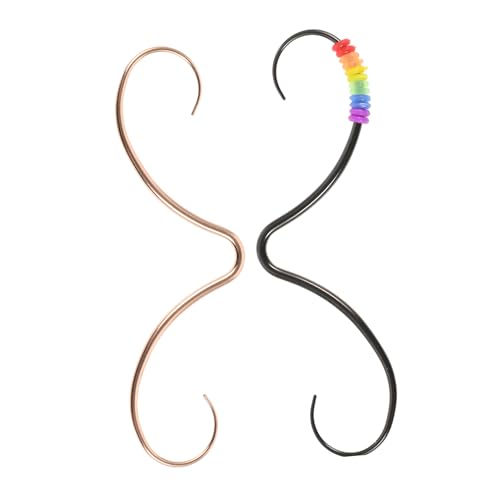 Gatuida 2 Stück Edelstahl Schnurrbart Septum Ring Teiliges Nasenpiercing Schmuck Roségold für Damen und Herren Modischer Nasenschmuck Langlebig und Hautfreundlich von Gatuida