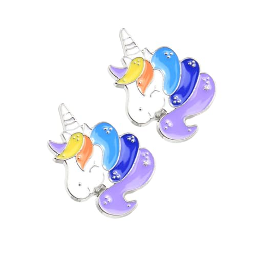 Gatuida 2 Stück Einhorn Broschen Anstecknadeln Cartoon Design Bunte Corsage für Kleidung Taschen Hüte Accessoires Mädchen von Gatuida