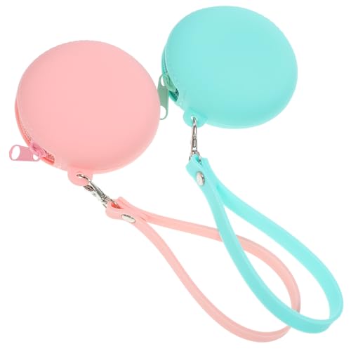 Gatuida 2 Stück Elektronische Reise Organizer Tasche Silikon Aufbewahrungstasche mit Reißverschluss und Armband für Kopfhörer Kabel Schmuck Klein und Leicht von Gatuida