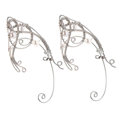 Gatuida 2 Stück Elf Ohren Ohrmanschetten Ohr Clip Ohrringe für Damen Handgefertigte nicht Durchbohrte Ohrschmuck für Hochzeiten Partys und Besondere Anlässe von Gatuida