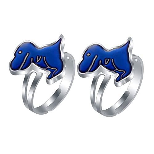 Gatuida 2 Stück Farbwechsel Ringe Multifunktionale Stimmungsringe aus Hochwertiger Legierung Leicht Robust Modisches Accessoire für Jungen und Mädchen Emotionaler Schmuck zur von Gatuida