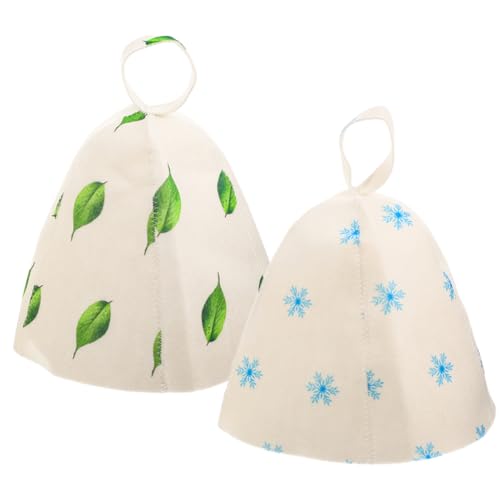 Gatuida 2 Stück Filz Sauna Hut für Damen und Herren Atmungsaktive Badekappen aus Hochwertigem Filz für Hause oder Dampfsauna Hält Kopf Trocken und Kühl von Gatuida