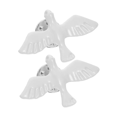 Gatuida 2 Stück Friedenstaube Brosche Spirituelle Anstecknadel für Religiöse Feiern für Kommunion und Taufe Elegantes und Bedeutungsvolles Accessoire von Gatuida