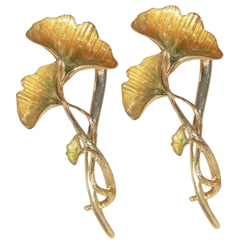 Gatuida 2 Stück Ginkgo Haarklammern Metall Haarklammer Haarknoten Accessoires für Frauen Haarschmuck Hochzeit Langlebig Leicht Vielseitig für Alltag und Festliche Anlässe von Gatuida