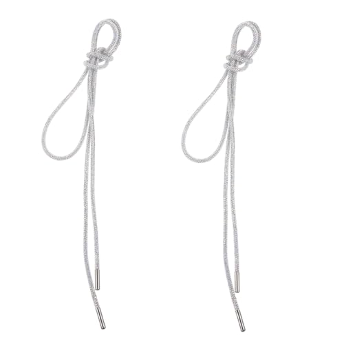 Gatuida 2 Stück Glitzernde Strass schnürsenkel Runde Schnürbänder mit Funkelnden Diamanten Baumwollkordel Modische Schuhbänder für Sneaker Damen und Boots Dekoratives Schuhzubehör von Gatuida