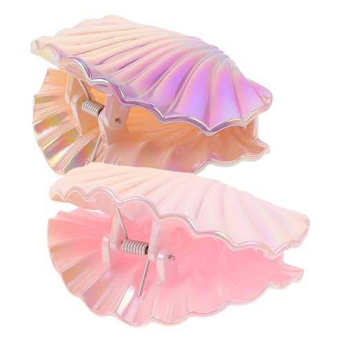 Gatuida 2stücke Muschel-haarspange Mit Farbverlauf Und Marmor-muster Haarnadeln Aus Harz Für Frauen Und Mädchen Strand-stil Haar-accessoires von Gatuida