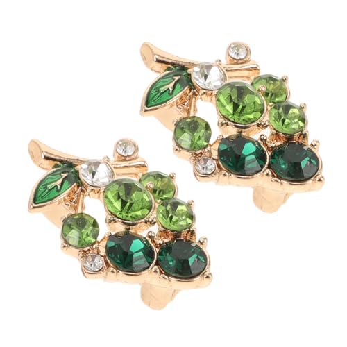 Gatuida 2 Stück Grüne Trauben Brosche mit Strasssteinen Langlebige Zinklegierung Minimalistisches Design Modisches Accessoire für Damenkleidung Vielseitig Kombinierbar Eleganter Schmuck von Gatuida