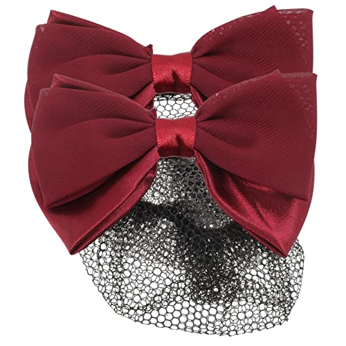 Gatuida 2 Stück Haarklammer mit Haarnetz und Schleifen für Hochsteckfrisuren für Frauen und Mädchen für Verschiedene Anlässe Einfach zu Verwenden Stylen von Gatuida