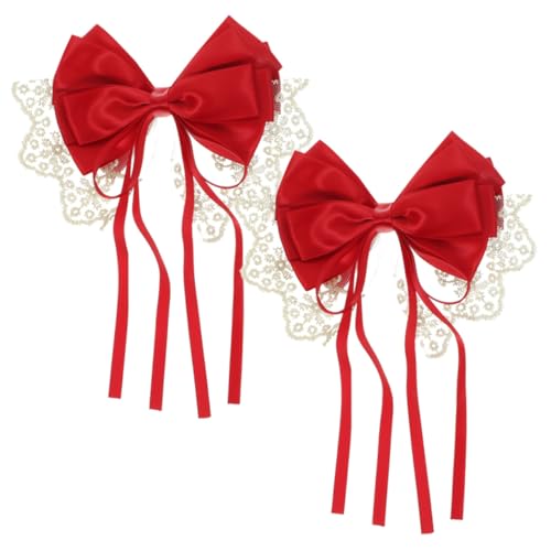 Gatuida 2 Stück Haarschleifen aus Metall und Spitze Süße Schleifen Haarclips für Damen Modische Haarklammern für Alltag und Besondere Anlässe Komfortabel und Detailreich Verarbeitet von Gatuida