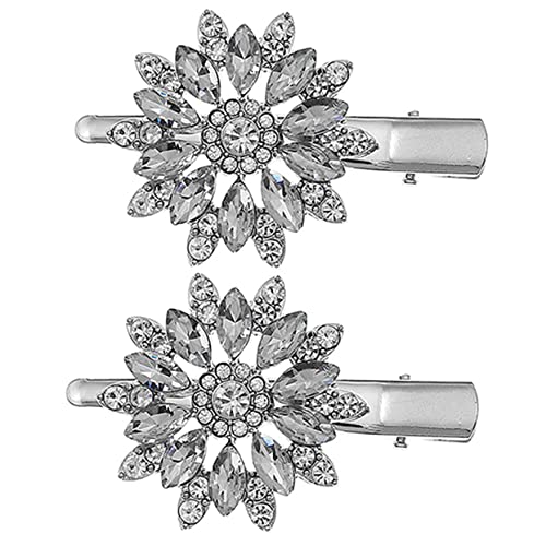 Gatuida 2 Stück Haarspangen mit Blumen Design für Damen Glitzernde Haarklammern für Frisuren für Alltag und Besondere Anlässe von Gatuida
