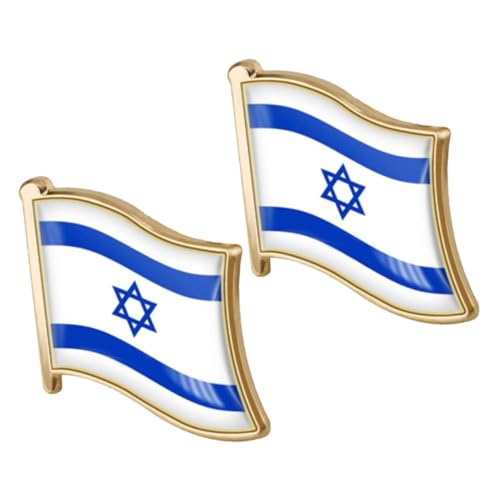 Gatuida 2 Stück Israel Flaggen Broschen Pins Dekorative Anstecknadeln für Kleidung Taschen Hüte Multifunktionale Flaggen Abzeichen Stilvolle Schmuckaccessoires für Damen und Herren von Gatuida