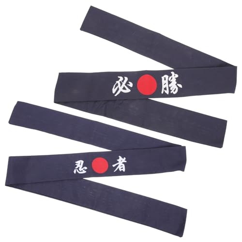 Gatuida 2 Stück Japanisches Karate Stirnband Atmungsaktive Wiederverwendbare Chef Bandanas Blau Geeignet für Sport Yoga und Kochen für Männer und Frauen von Gatuida