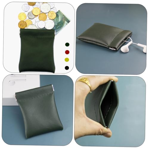 Gatuida 2 Stück Kleine Grüne Pu Brieftasche mit Münzfach Wasserabweisend Kompakt und Vielseitig für Karten und Kleingeld Praktisches Reiseetui mit Sicherem Verschluss von Gatuida