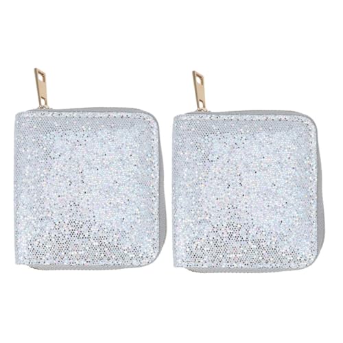 Gatuida 2 Stück Kompakte Damen Zipper Münztasche Praktischer Leichter Wechselgeldhalter für Reisen Partys von Gatuida