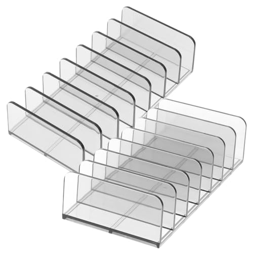 Gatuida 2 Stück Kosmetik Organizer Transparenter Lidschatten Aufbewahrungsbox mit Fächern Langlebiger Platzsparend Wetterbeständig für Make Up Paletten und Schminktisch von Gatuida