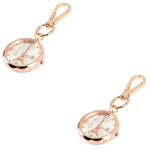 Gatuida 2 Stück Krankenschwester-Brustuhr Krankenschwester-Uhr Kinder-Schlüsselanhänger Für Rucksäcke Einfache Uhr Taschenuhr Krankenschwester-Taschenuhr Einfache Clip-Uhr von Gatuida