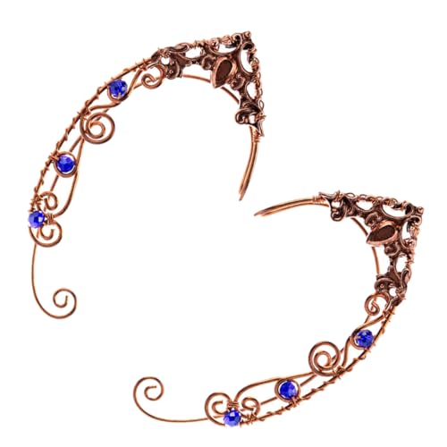 Gatuida 2stücke Ohrschnallen Kupfer Ohrclip Strass Ohrclip Modeaccessoire Mädchen Ohrschmuck von Gatuida
