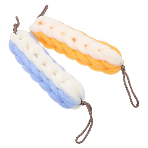 Gatuida 2 Stück Lang Gestrecktes Hautfreundliches Pe badetuch Stark Schäumend und Langlebig mit Praktischem Lanyard für Effektives Rückenschrubben und Sanfte Reinigung unter Dusche und von Gatuida