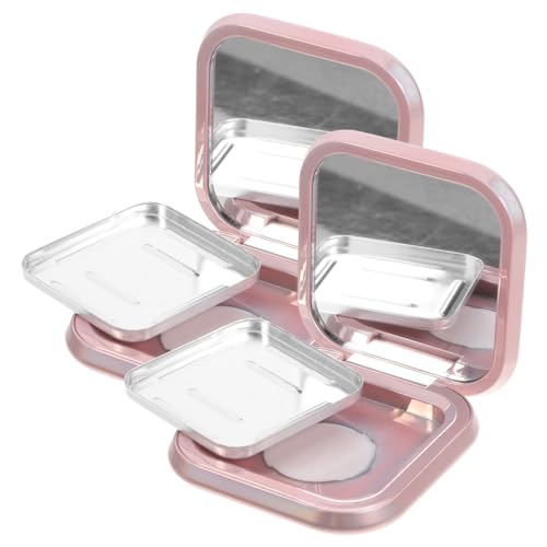 Gatuida 2 Stück Leere Magnetische Makeup Box Quadratisch Langlebiger Beauty Container für Lidschatten Highlighter Kompakt Tragbar zum DIY und Aufbewahren von Gatuida