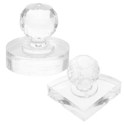 Gatuida 2 Stück Lidschatten Presswerkzeug Runde Make Up Reparaturwerkzeuge Langlebig aus Acryl für Selbstgemacht Lidschatten und Puder Transparentes Design von Gatuida