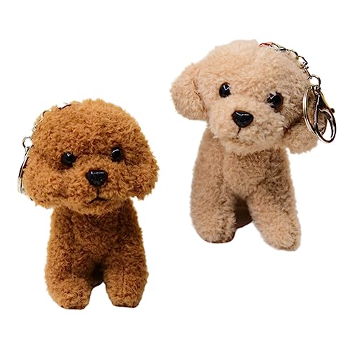 Gatuida 2 Stück Lustige Schlüsselanhänger Plüsch Hund Schlüsselringe für Taschen Mobile Geräte für Hundeliebhaber Jede Gelegenheit Farbenfrohe Designvarianten von Gatuida