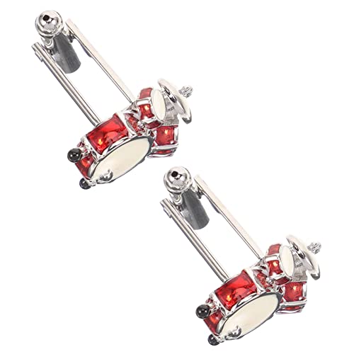 Gatuida 2 Stück Manschettenknöpfe Herren Set Schlagzeug Motiv Kreative Hemd Schmuck Business Anzug Accessoire Geschenk für Hochzeit Geburtstag Weihnachten von Gatuida