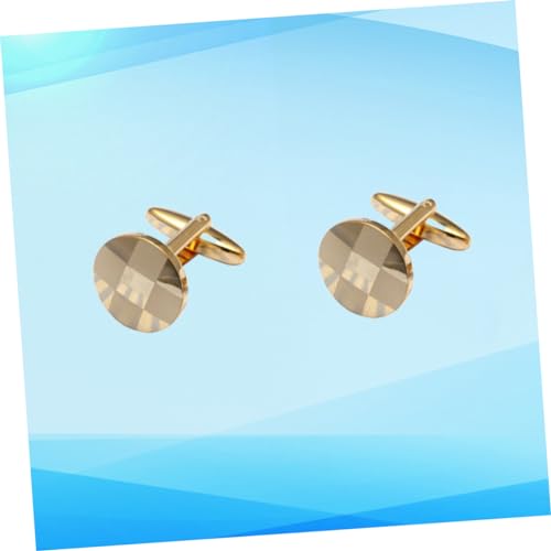 Gatuida 2 Stück Manschettenknöpfe Herren Teilig Lasergravur Kariert Hemd Cufflinks für Anzug Hochzeit Business Party von Gatuida