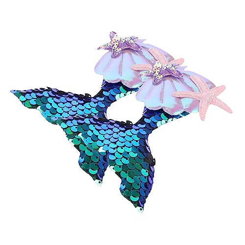 Gatuida 2stücke Meerjungfrauen Haarspangen Pailletten Haar Clips Meerjungfrau Haar Zubehör Für Junge Mädchen Kleinkinder Blumenmädchen Zur Hochzeit Geburtstag Party von Gatuida