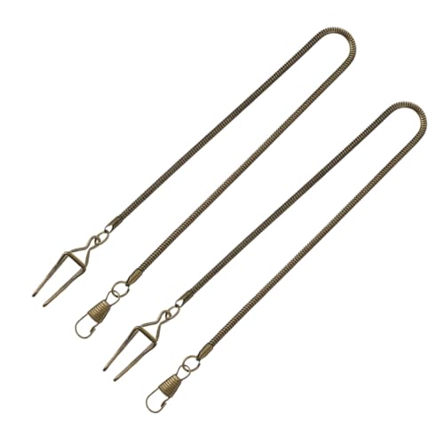 Gatuida 2 Stück Metall Taschenuhrkette Vintage Stil mit Robuster Verarbeitung Kompatibel für Herren taschenuhren Langlebige Metallkette mit Glatter Oberfläche Vielseitiges Zubehör für von Gatuida