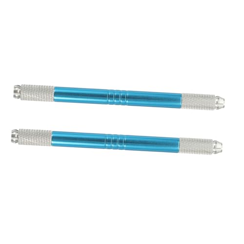 Gatuida 2 Stück Microblading Augenbrauenstift Manuell Langlebig Tattoo Pen für Anfänger und Profis Blaue Pigmentstifte zur Natürlichen Augenbrauenbetonung Salon und Heimgebrauch von Gatuida