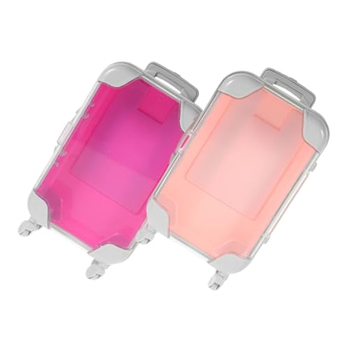 Gatuida 2 Stück Mini Makeup Koffer Teiliges Tragbarer Kleiner Kosmetik Organizer mit Robustem Material Kompakte Schminkbox für Unterwegs für Frauen und Mädchen Reisen und Outdoor Einsatz von Gatuida