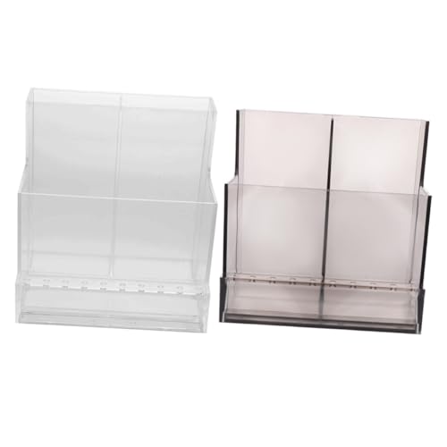 Gatuida 2 Stück Nail Drill Bits Aufbewahrungsbox Teiliges aus Hochwertigem PP Nagelfräser Organizer mit Multi Fächern für Nagelbohrer Nagellack und Nagelkunst Zubehör Transparent und von Gatuida