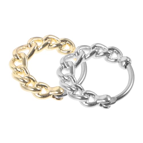 Gatuida 2 Stück Nasenringe Ohrclips aus Metall Leichter Stabiler Fake Nasenring Piercing Minimalistisches Design Sicher und Modisch für Damen und Herren von Gatuida