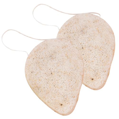 Gatuida 2 Stück Natürliche Gesichtsreinigungsschwämme aus Kernnuss Samen Wiederverwendbare Handliche Makeup Entferner Hautfreundlich für Reisen von Gatuida