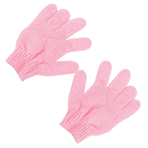 Gatuida 2stücke Badehandschuh Peeling Für Dusche Körperpeeling-handschuhe Aus Nylon Duschhandschuhe Mit Kordel Zum Aufhängen Für Männer Frauen Und Junge Mädchen Rosa von Gatuida