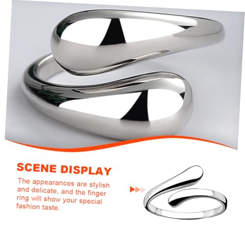 Gatuida 2 Stück Offene Geometrische Damenringe aus Langlebigem Kupfer Modisches Kreuzdesign Komfortabel und Vielseitig für Teenager Mädchen Schmuck und Alltagsmode von Gatuida