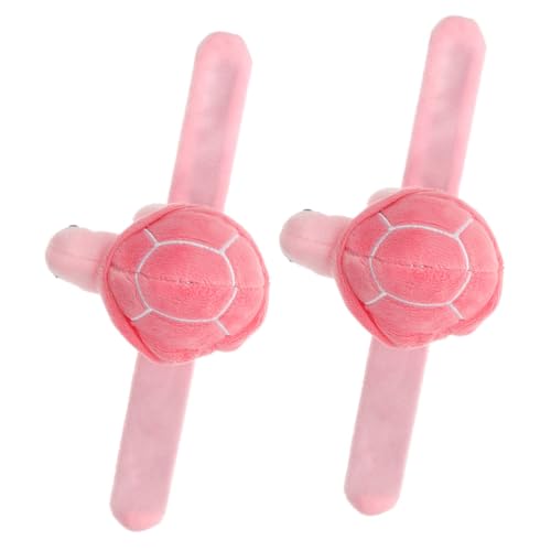 Gatuida 2 Stück Plüsch Schildkröte Slap Armband Dekorative Weiche Armbänder für Erwachsene für Partys und Freizeitgestaltung von Gatuida