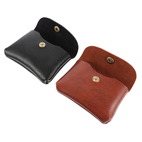 Gatuida 2 Stück Praktische Aufbewahrungstaschen Mini Geldbörsen für Münzen und Kabel Kompakte PU Taschen Schwarz und Braun für Karten und Kleine Elektronik Zubehör Gatuida 2 Stück Praktische Aufbewahrungstaschen Mini Geldbörsen für Münzen und Kabel Kompakte PU Taschen Schwarz und Braun für Karten und Kleine Elektronik Zubehör von Gatuida