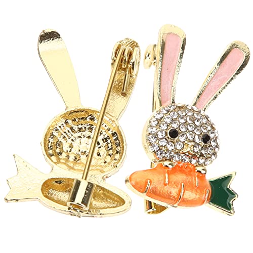 Gatuida 2 Stück Rabbit Brosche Damen Anstecknadel aus Langlebiger Legierung Niedliches Kaninchen Design Vielseitige Kleidung und Rucksack Dekoration Farbecht Robust und Modisches von Gatuida