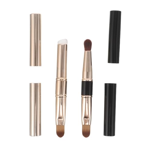 Gatuida 2 Stück Reise-Lippenpinsel für Lippenstift, doppelseitiger Silikon-Lippenapplikator mit Kappe, Make-up-Tool für Gloss, Liner, Lidschatten, Concealer, Kontur, Bronzer von Gatuida